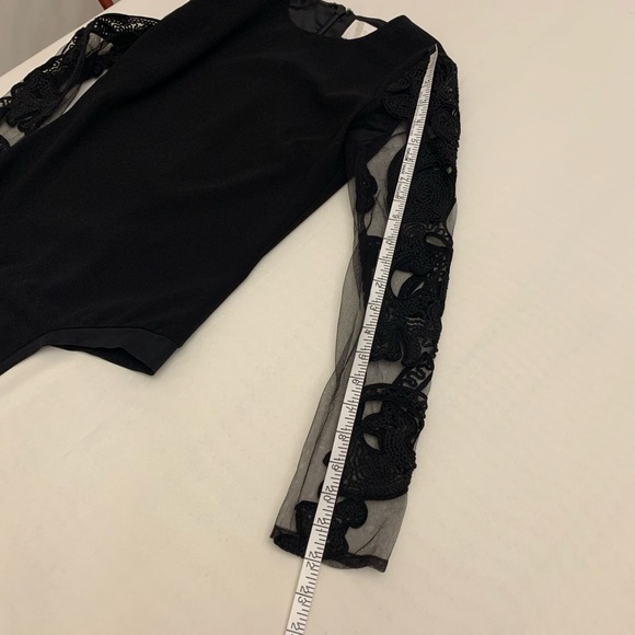 Misha black leotard with lace sleeves size 2 - Picture 14 of 16